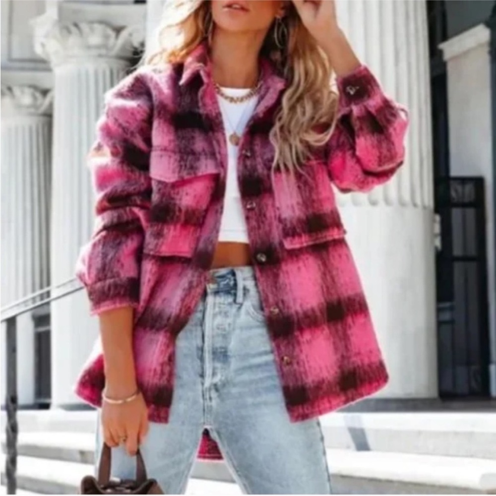 NWT VICI London Plaid Shacket